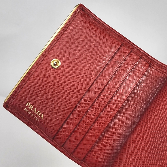 Prada Saffiano Leather Compact Wallet - Picture 10 of 13